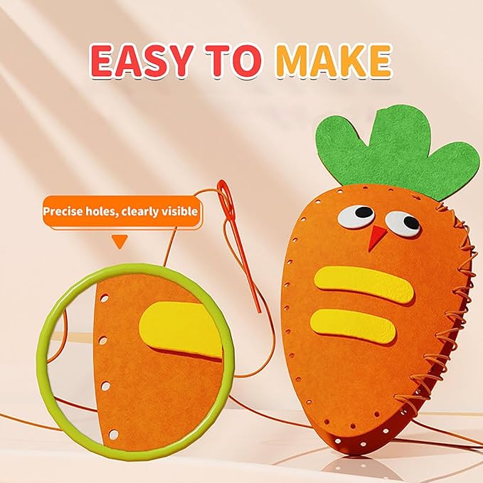 DIY Doll Sewing Toys, Whateveri DIY Doll Sewing Toys, Sewing Kit for Kids, My First Sewing Kit, Weaving Loom for Kids, Sew Fun Animals Kit, Handmade Kids Sewing Crafts DIY Kits Kids 8-12 (A+B Set)