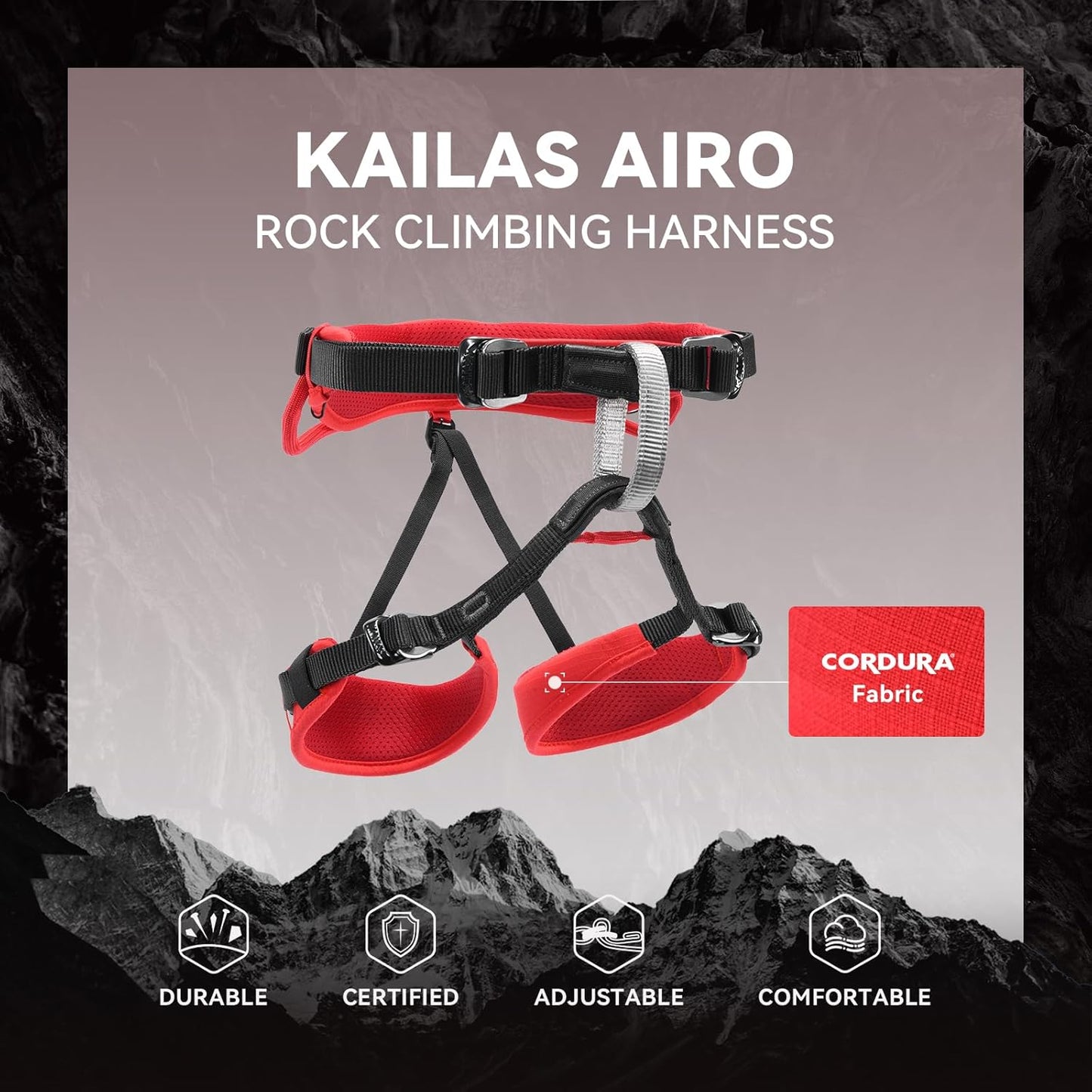 KAILAS Kids Rock Climbing Harness Child Safety Belt Climbing Gear Adjustable Lightweight