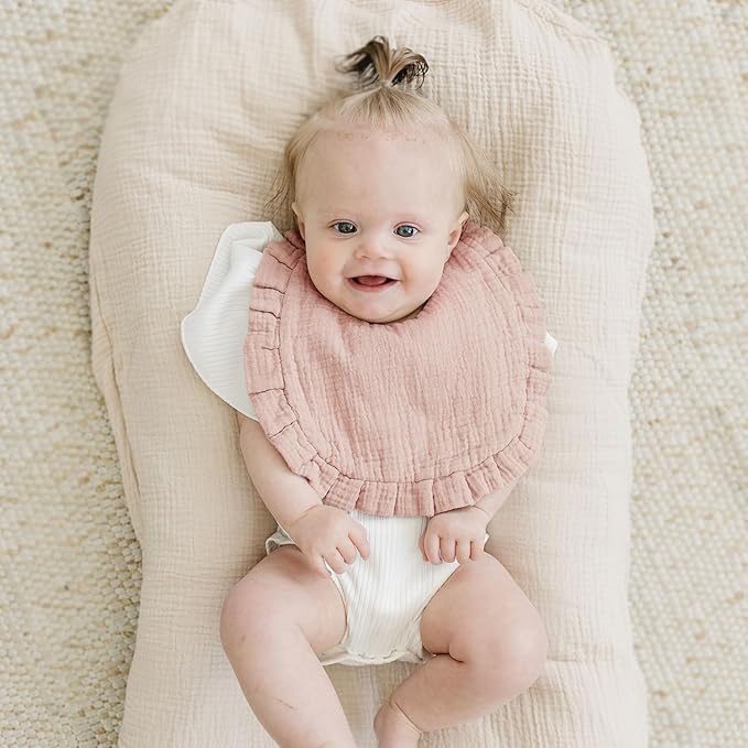 Baby Muslin Bibs Bandana Drool Bibs for Unisex Boys & Girls, Soft and Absorbent Cotton Teething Drooling Bib Set for Newborn Toddler