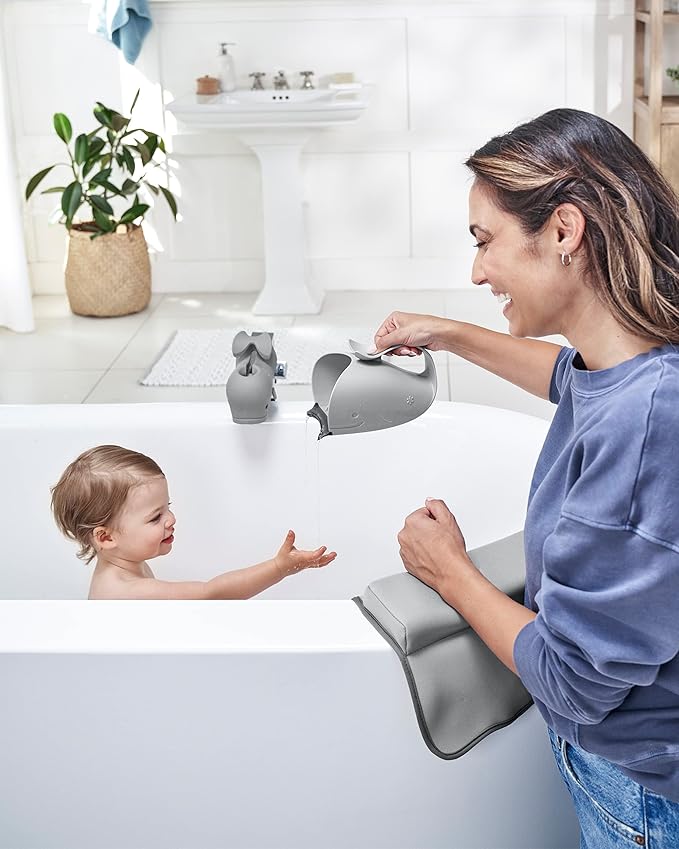 Skip Hop Baby Bath Rinse Cup MOBY Tear-free Waterfall Rinser Grey Age 0+