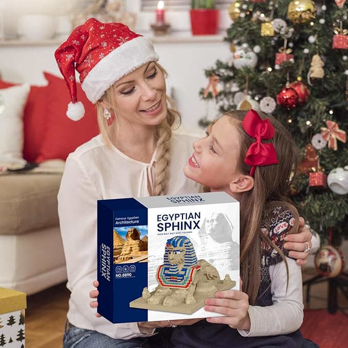 Great Sphinx Egypt Mirco Mini Building Block Sets for Boys Ages 8-12 Famous World Landmark Architecture Model Kits Toys for Adults 2732 Pieces