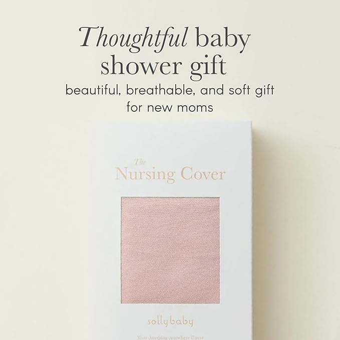 Solly Baby Nursing Cover, Ultra-Breathable, Lightweight Breastfeeding Cover-Up, Buttery-Soft Fabric, Universal Fit, Postpartum Essentials, Newborn Must Haves, Flax