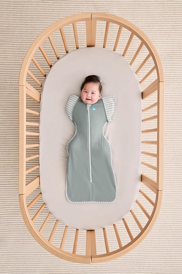 Love to Dream Swaddle Up Transition Swaddle, Patented Zip-Off Wings, Gently Help Baby Transition from Being Swaddled to Arms Free When Showing Signs of Rolling, 1.0 TOG, 13-19 lbs, Deep Olive
