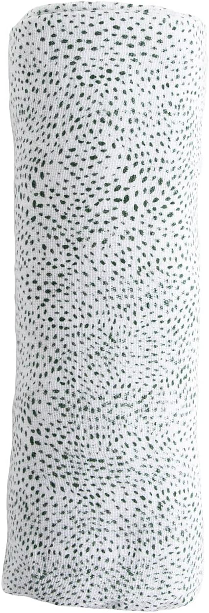 Little Unicorn Premium Cotton Swaddle Baby Blanket | Breathable Fabric | for swaddling, Play, Nursing & More (Green Seed)