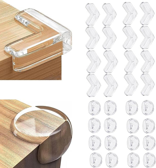 32 PCS Corner Protector Baby, Clear Table Corner Protectors Baby Proofing Baby Safety Products Baby Proof Corners and Edges Furniture Corner Protector