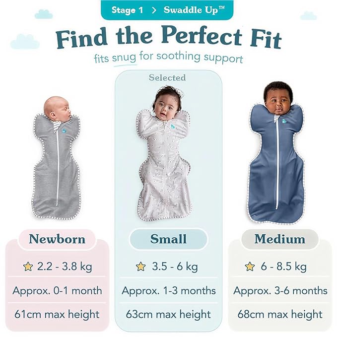 Love to Dream Swaddle Up Original, Arms Up Position, Light and Ultra Breathable Cotton - Wearable Blanket - 1.0 TOG - (20-24°C) Ideal for Moderate Temps (Moon Olive, Medium, 6–8.5kg)