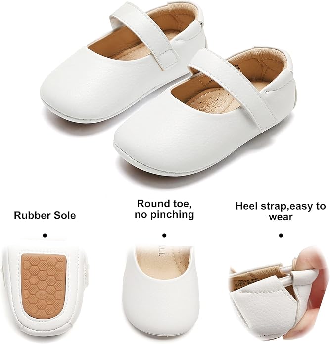 Soft Sole Baby Shoes - Infant Baby Walking Shoes Moccasins Rubber Sole Crib Shoes