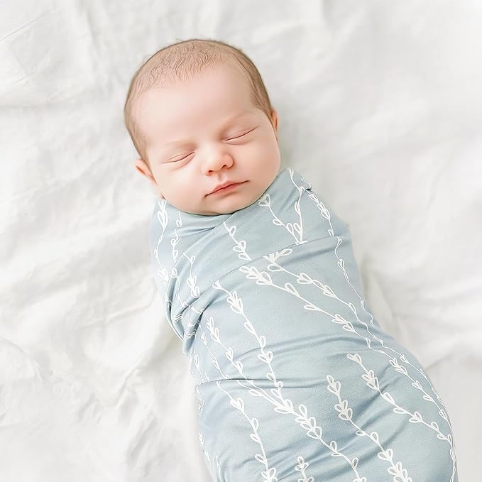 GRSSDER Baby Swaddle Blankets 2 Pack, Super Soft Jersey Knit Baby Quilt Blanket for Baby Boys, Double Layer Receiving Blankets 34 x 44 Inches Extra Large for Swaddling, Sea Fish & Space