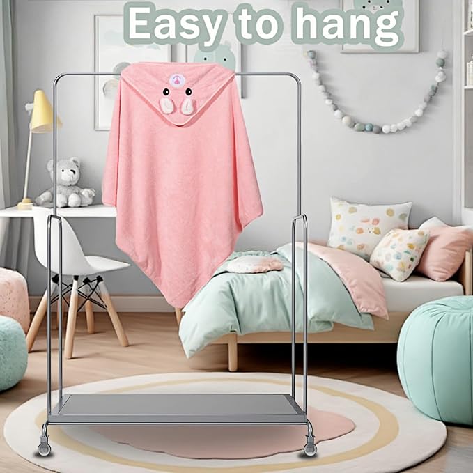 2 Pcs Baby Hooded Towels,31 x 31 in Baby Washcloths, Infant Super Soft Baby Bath Towels with Hood for Toddlers1-3,Highly Absorbent Viscose Hooded Towel for Boys, Girls, Newborn Essentials