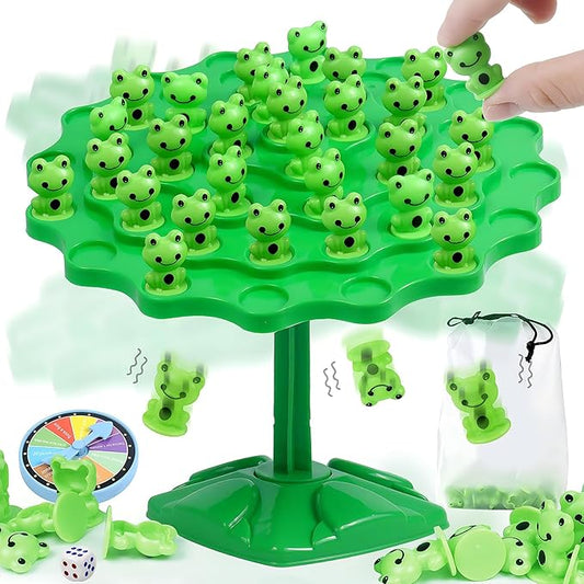 Frog Balance Game, Two-Player Balance Game Tree Parent Interactive Family Tabletop Puzzle, Birthday Board Games for Adults