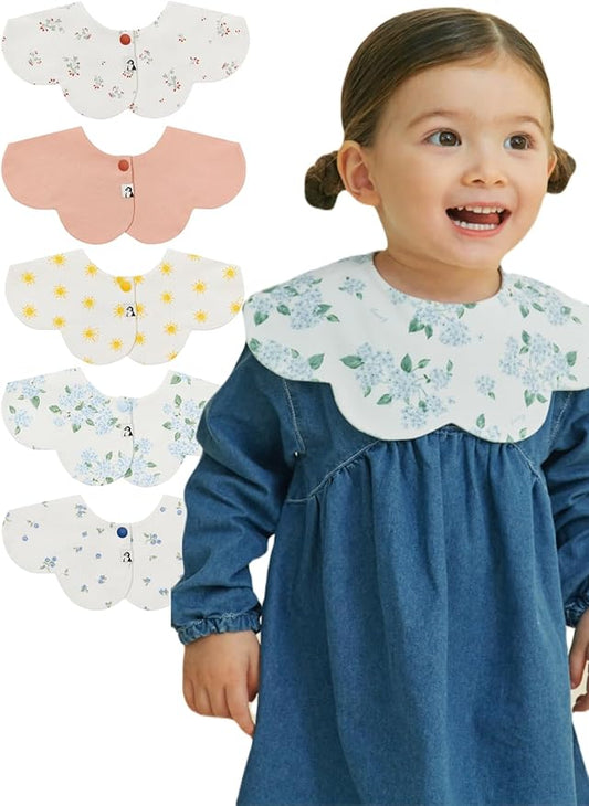 Konny Baby Bibs Set, 360 ° Rotate, Soft and Absorbent Bandana Drooling for Boys Girls baby Essentials