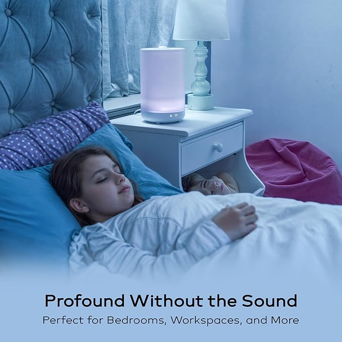 Bell+Howell 4L Top Fill Humidifiers for Bedroom, Color Changing Air Humidifier for Large Room, Cool Mist Humidifiers for Bedroom Baby Room Humidifier & Oil Diffuser with Auto Shutoff