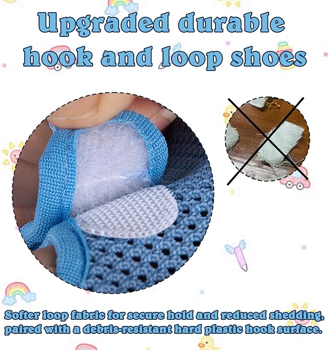 Baby First-Walking Shoes 1-4 Years Kid Shoes Trainers Toddler Infant Boys Girls Soft Sole Non Slip Cotton Canvas Mesh Breathable Lightweight TPR Material Slip-on Sneakers Outdoor