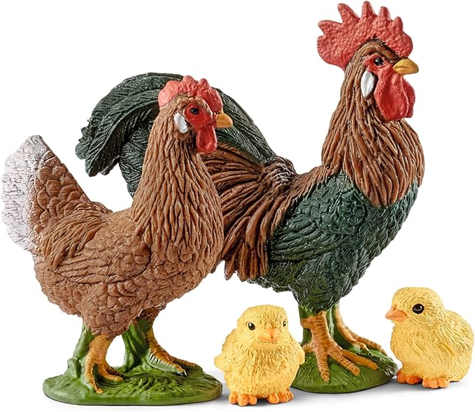 Schleich Farm World, Farm Animal Gifts for Kids, Chicken Coop Farm Playset with Animal Figurines 8-Piece Set, Ages 3+