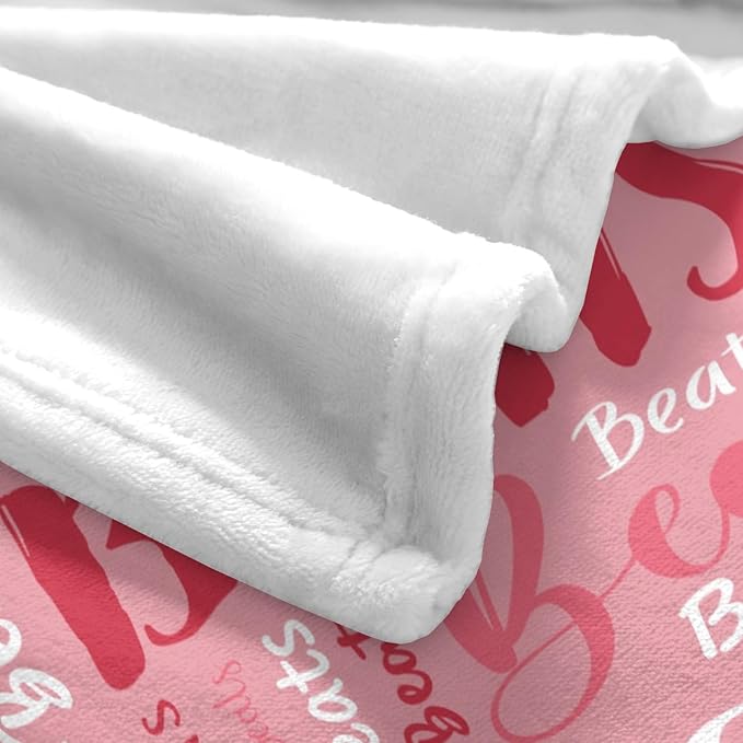 Personalized Custom Baby Blanket with Name for Girls Boys Kids Customized Flannel Blanket for Bed Nursery Room Baby Stroller