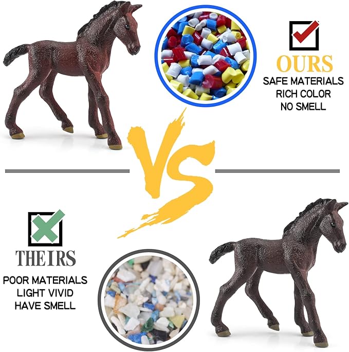 Bull Toys Playset: 8pc Longhorn, Cows, Horses & Antelope Figures for Kids' Parties & Toddlers Collection