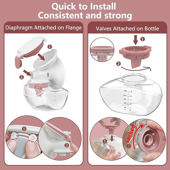 1pcs Duckbill Valves and 1pcs Double-Layed Diaphragm Compatible with Momcozy Upgraded Mobile Flow M9, Upgraded M9 Valve Diaphragm Breastfeeding Parts, Not Original Parts, 2Pack Red