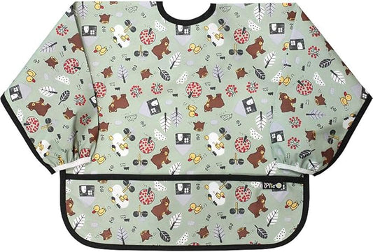 Long Sleeve Waterproof Bib for Toddlers – Feeding Smock for Baby Mealtime, Self-Feeding, Painting & Messy Play, BPA-Free