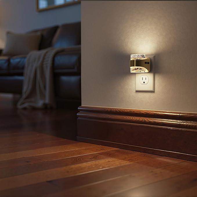 Briignite Night Light 2 Pack, Dimmable Night Lights Plug Into Wall with Bubble Design 3000K/4000K/5000K & 3 Brightness Levels for Baby Nursery Hallway Bathroom Kids Room, 3CCT