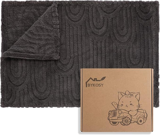 Ultra Soft Fleece Baby Blanket,Swaddle & Receiving Blankets for Newborn Infant, Lightweight Breathable Nursery Nap Blanket for Crib Stroller, for Boys & Girls Rainbow 30"x40" Gray