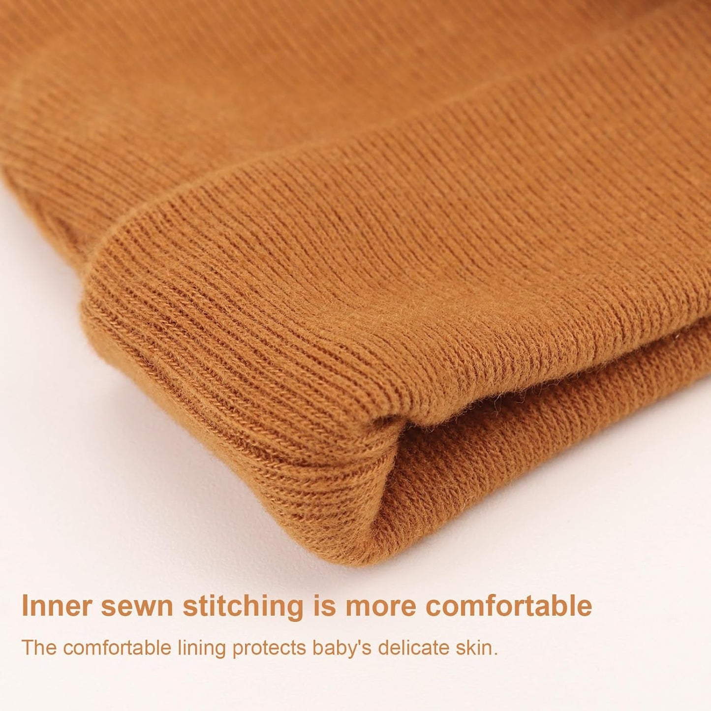 DRESHOW BQUBO 4 Pieces Baby Beanie Newborn Toddler Soft Cute Knit Hat Hospital Hats for Baby Boys Infant Cap Beanies