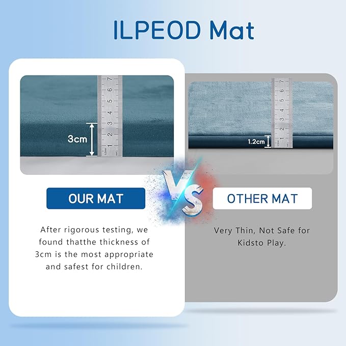 Baby Play Mat for Floor Tummy Time Mat Nursery Muscle Area Rug Playroom Rug Tatami 47"*47" Memory Foam 1.3" Thick Crawling For Babies,Toddlers, Infants, Kids,Floor(Green)