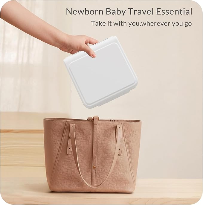 Portable Baby Bottle Brush Set with Multiple Brushes,Soap Dispenser, Foldable Bottle Drying Rack for 16 Bottles, Bottle Cleaner Brush Set for Bottles and Baby Accessories, Baby Travel Essential