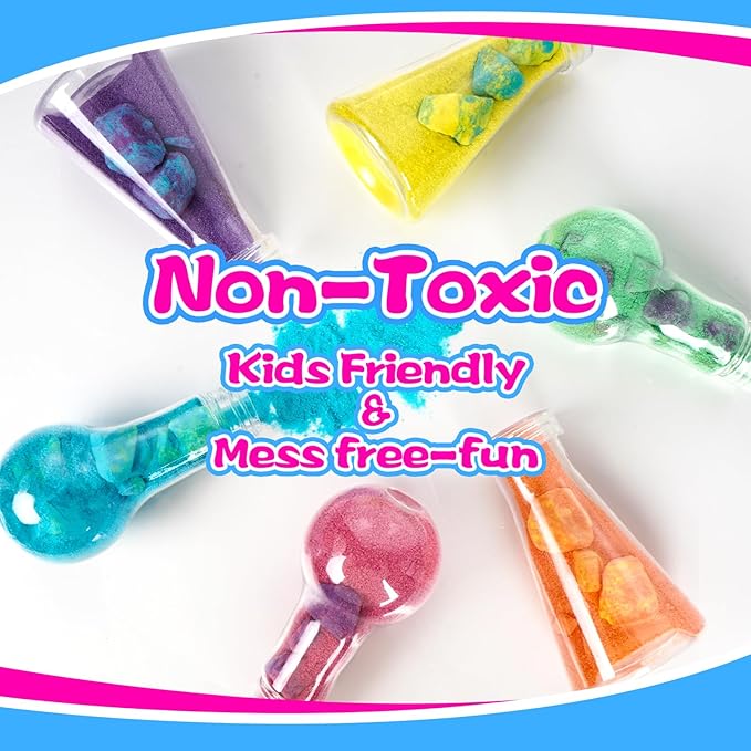 Bath Bomb Potion for Toddlers & Kids, 6-Pack Non-Toxic - Colorful Fizzy Fun - Interactive Bubble Bath Toy, Fun Science Bath Toys with a Colorful Foams & Bubbles Eruption