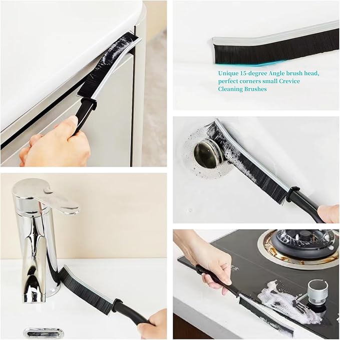12 PCS Crevice Cleaning Brush,Hard Bristle Crevice Cleaning Brush,Crevice Cleaning Tool is Effective to Clean The Small Gap of Kitchen, tolilet and Windows.