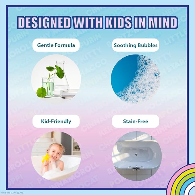 Hello Kitty and Friends Bath Bombs Set, 6 Piece, Bubblegum Scented - Ages 3+ Character Molded – Fun & Bright Colors - Bath Time Fun, Great Birthday Gifts, Stocking Stuffers, by Townley Girl