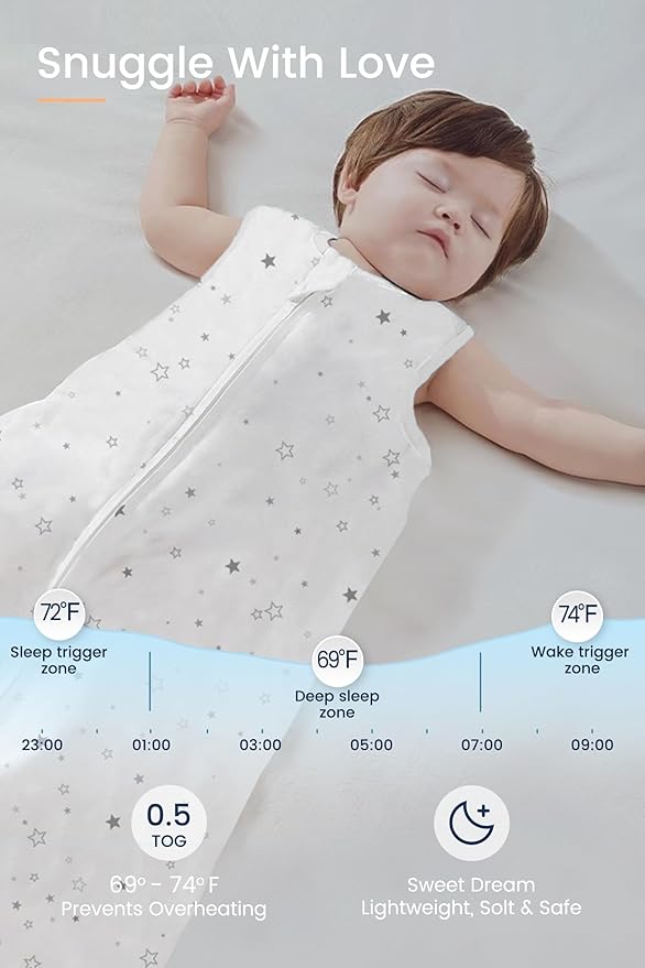 TotAha Toddler Sleep Sack 2T-3T-4T, Premium Light Wearable Blanket Baby Sleeping Bag with 2-Way Safe Zippers Girl Boy