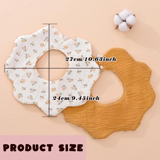 Baby Drool Bibs for Unisex Girls Boys 12 Pack Baby Muslin Bibs for Drooling and Teething