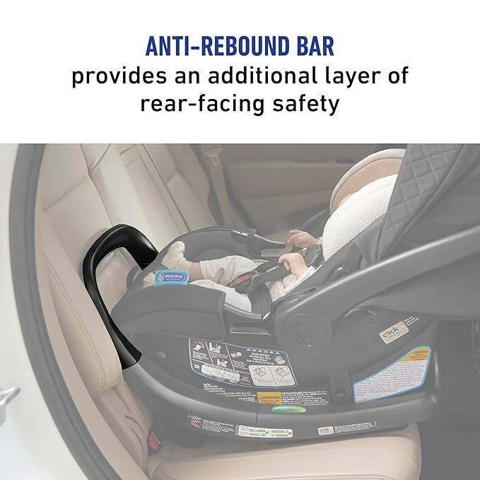 Graco SnugRide SnugFit Elite Infant Car Seat, Anti Rebound Bar for Extra Safety, SnugLock Easy Install, Premium softgood, All-Weather Boot, Baby Car seat, Nico