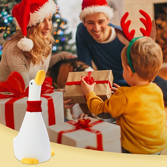 Attivolife Duck Night Light for Nursery, Cute Animal Dream Duck Lamp with Dimmable Timer, Rechargeable Bedroom Bedside Decor Touch Soft Silicone Nightlight, Birthday Xmas Gift for Kid Baby Girl Boy