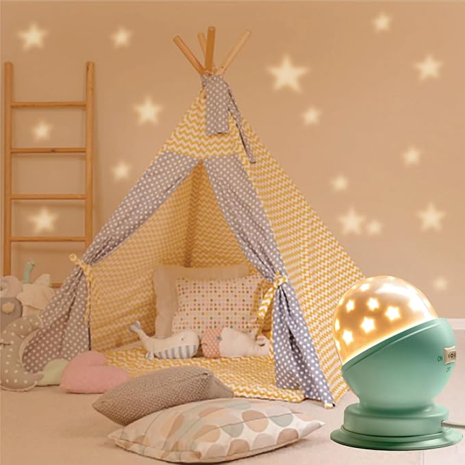 Star Night Light for Kids Girls Night Light Starry Night Light Projector Plug in with Timer,1 Pack,3000K,Green