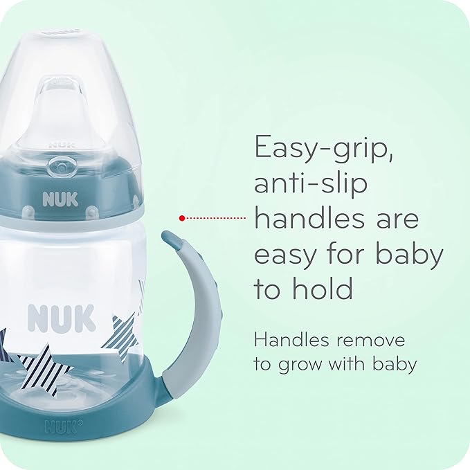 NUK Large Learner Tritan Cup, 10 oz, 8+ Months – BPA Free, Spill Proof Sippy Cup (Pack of 12)