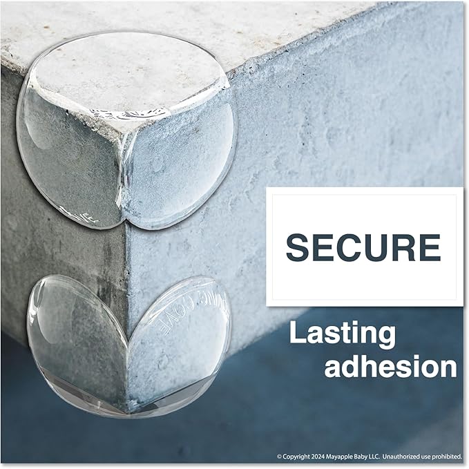 Roving Cove Clear Corner Protector, Pre-Taped 3M Adhesive, Easy-to-Peel Tab, No Odor, No Residue, Baby Proofing Furniture Safety Bumper Guards, Pack of 8