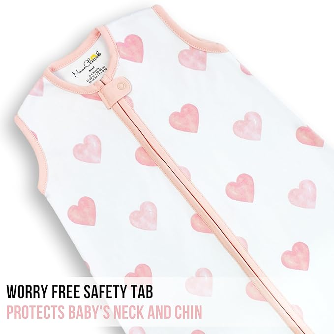 Mama Cheetah Baby Sleep Sack 0.5 TOG, Organic Cotton Baby Wearable Blanket with Two-Way Zipper, Swaddle Transition Baby Sleeping Bag for Newborn Infant Toddler Boy Girl, 6-12 Months