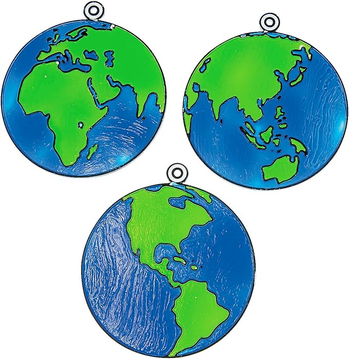 Fun Express Color Your Own Suncatchers - VBS Vacation Bible School Supplies/Decor - Earth Day DIY Crafts for Kids and Classroom Activities - Set of 24