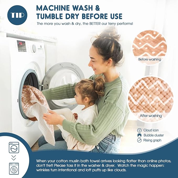 GRSSDER Ultra Soft Absorbent Muslin Cotton Baby Hooded Towel 2 Pack with Original Patterns, Extra Large Size 35"x 35" Swaddle Wrap for Newborn Infant and Toddler