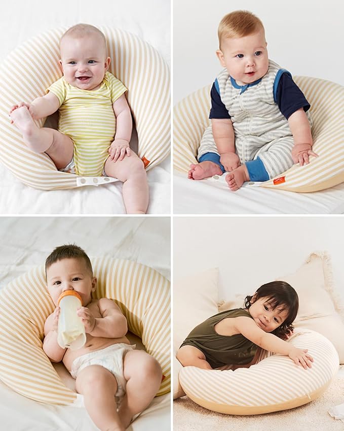 Mamaway Pregnancy Pillow for Sleeping, Nursing Pillow for Pregnancy, Temperature Regulating, Breathable, Bouncy, Adjustable C Shape Baby Feeding Positioner, Pregnancy Must Haves, Breathable Foam