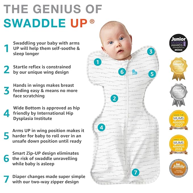 Love to Dream Organic Swaddle, Baby Sleep Sack, Swaddle Up Self-Soothing Swaddles for Newborns, Get Longer Sleep, Snug Fit Helps Calm Startle Reflex, 1.0 TOG Sleep Sack, 13-18.5lbs, Cream