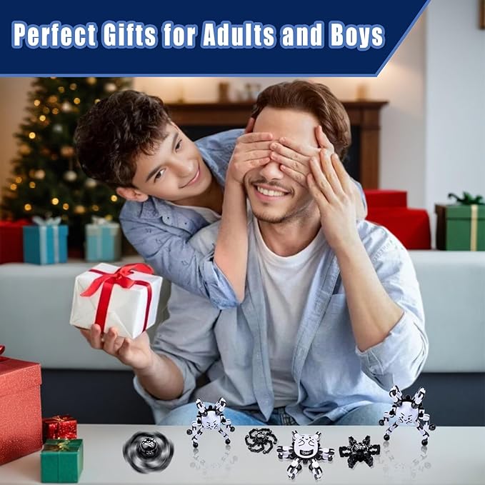 Transformable Fidget Spinners Toys for Adults and Kids,Cool Fingertip Gyros Gifts for Chrismas Birthdays Stocking Stuffers,Teens Sensory Travel Toy for Boy Girls ADHD Autism Relief Stress