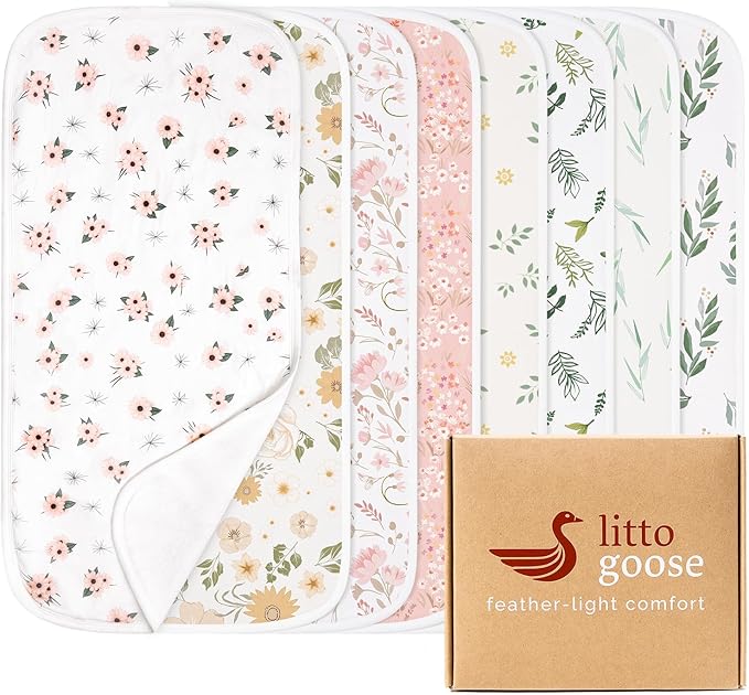 Premium 8-Pack Waterproof Baby Burp Cloths, Extra Large 13"X26" Soft Absorbent Burping Clothes for Newborns and Infants, Baby Shower Boys Girls