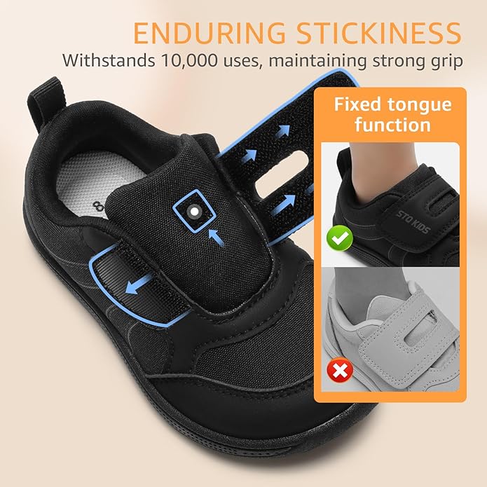 Toddler Wide Toe Box Barefoot Shoes Boys Girls Sneakers Kids Tennis Shoes Preschool Non Slip Lightweight Comfortable First Walking Shoes Running Outdoor Activities