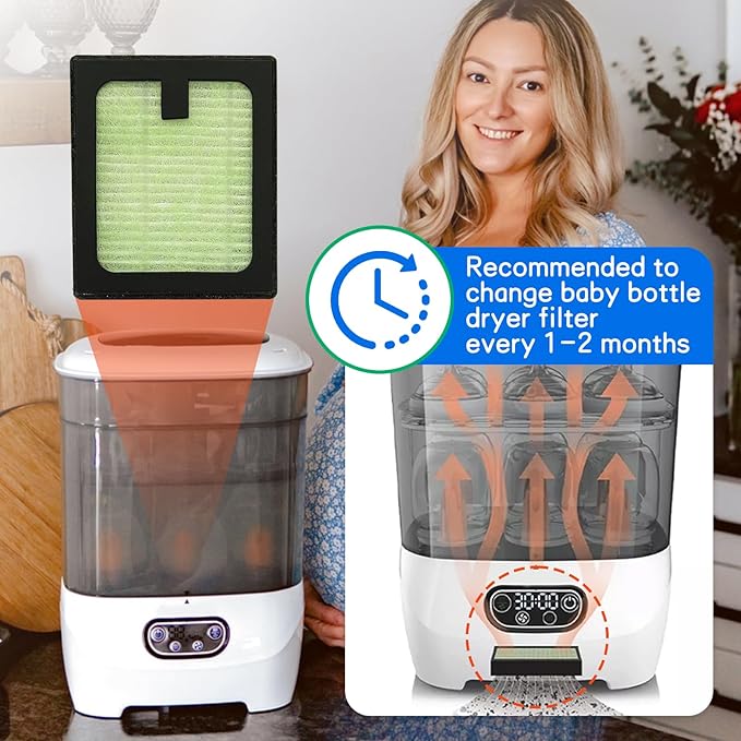 5Pack HEPA Filter Replacement for Baby Brezza Bottle Dryer Advanced