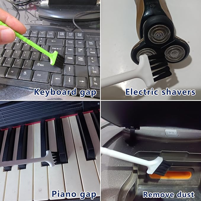 11Pcs Crevice Cleaning Brush,Gap Cleaning Brush with Long Handle,Small Gap Cleaning Brush for Bathroom Kitchen Toilet Water Cup Bottle and Window Groove