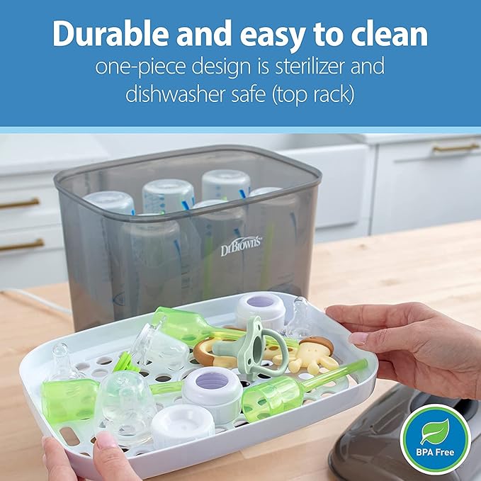 Dr. Brown's HappyPaci 100% Silicone, Newborn Baby Pacifiers 0-6 Months, BPA Free, White, Pink, Light Pink, Cool Gray, Green, and Ecru, 6 Pack