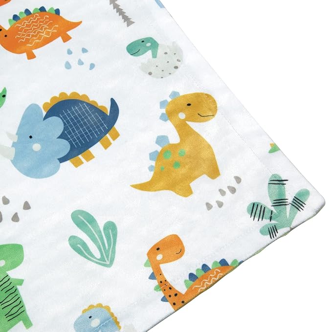 HOMRITAR Baby Blanket for Boys Girls Super Soft Minky Blanket with Dotted Backing, Dinosaurs Multicolor Printed for Toddler Nursery 30 x 40 Inch