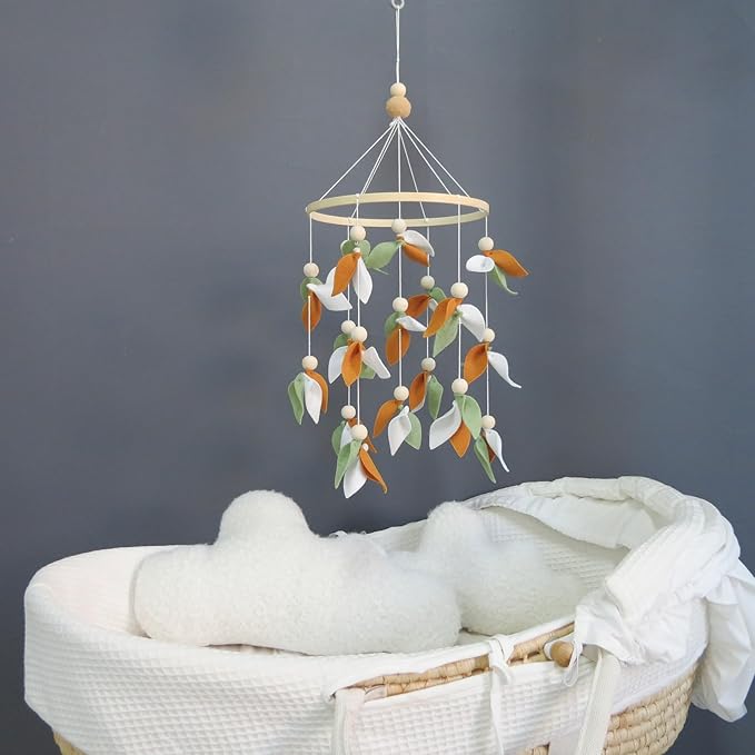 Leaf Crib Mobile, Forest Crib Mobile for Boys & Girls, Forest Baby Mobile for Crib, Woodland Mobile for Crib